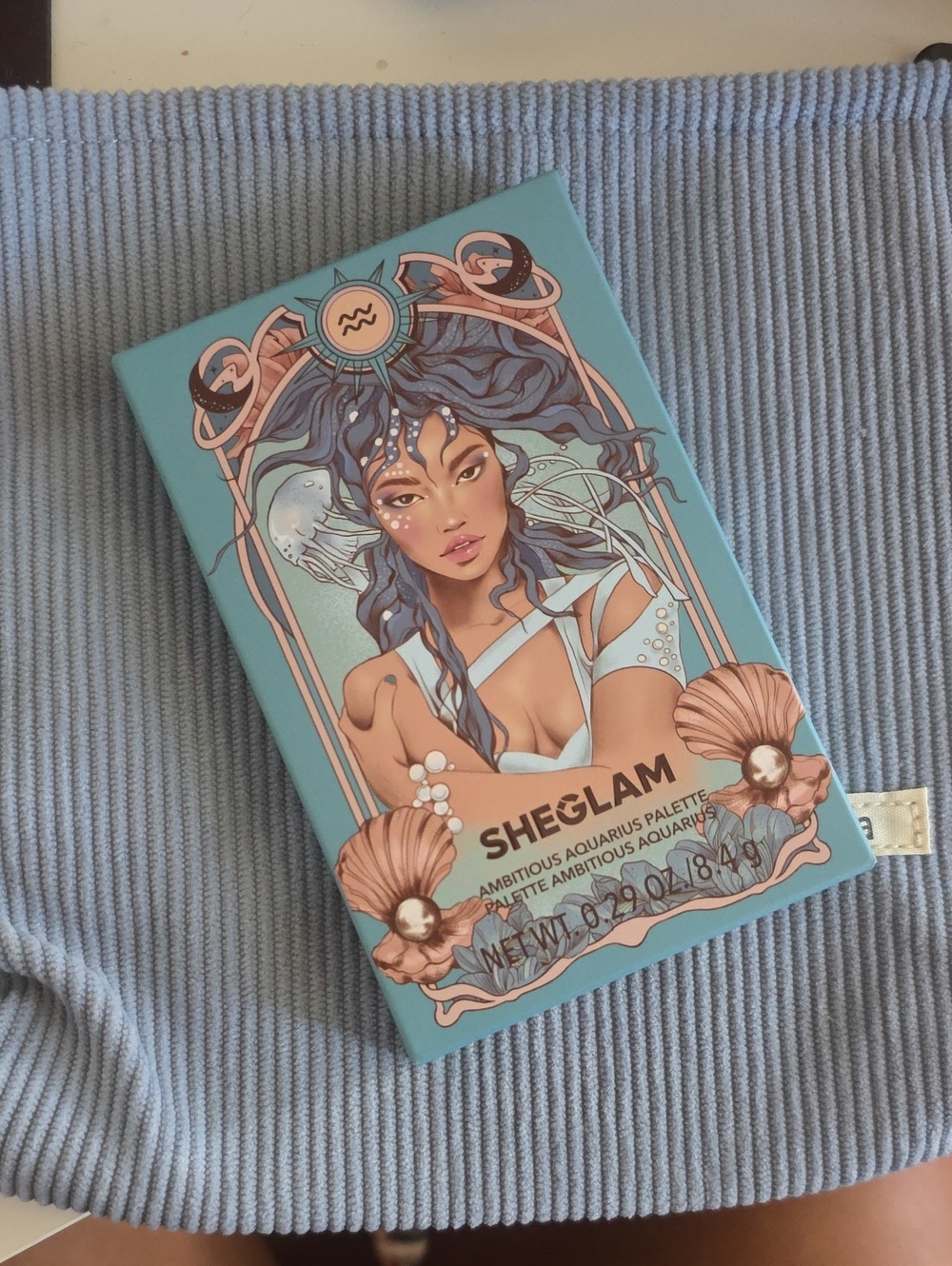 SHEGLAM Ambitious Aquarius Eyeshadow Palette - Makeup Bag Included.